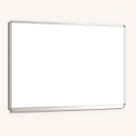 Whiteboard, 100x 70 cm, mit durchgehender Ablage, Stahlemaille weiß, 